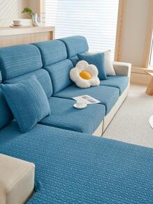 1 Vỏ Đệm Sofa Dày Đàn Hồi Hiện Đại Đơn Giản Bốn Mùa Phổ Biến Chống Trượt Chống Bụi Bảo Vệ Chống Bụi Bẩn Có Thể Giặt Được Cho Hình Chữ L Và 1/2/3/4 Chỗ Ngồi Ghế Sofa - Màu xanh lam - Xem 3