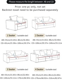 1 Vỏ Đệm Sofa Dày Đàn Hồi Hiện Đại Đơn Giản Bốn Mùa Phổ Biến Chống Trượt Chống Bụi Bảo Vệ Chống Bụi Bẩn Có Thể Giặt Được Cho Hình Chữ L Và 1/2/3/4 Chỗ Ngồi Ghế Sofa - Màu xanh lam - Xem 4
