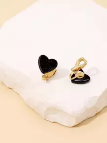 Brincos de clipe de decoração de coração para namorados, mãe, mãe, dia das mães, presente