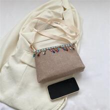 Small Bag For Women 2023 New Woven Shoulder Oblique Cross Beach Bag Hanfu Accessories Bag