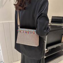 Small Bag For Women 2023 New Woven Shoulder Oblique Cross Beach Bag Hanfu Accessories Bag