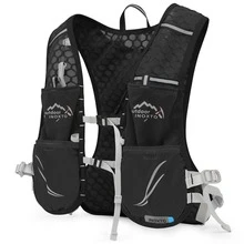 1 pieza Bolso para correr con estampado de letra con cordón delantero - Negro - Ver 4