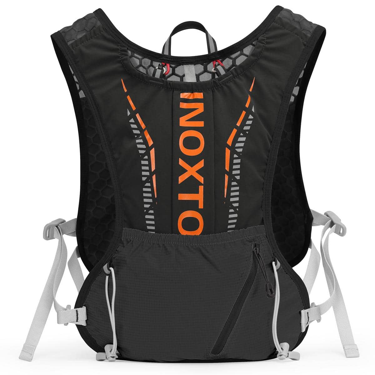 1 pieza Bolso para correr con estampado de letra con cordón delantero - Negro - Ver 1