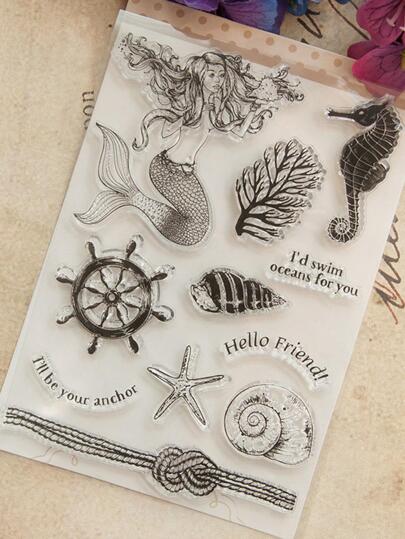 1pc Marine Life Pattern Stamp