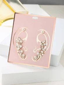 1 đôi bông tai trang trí ngọc trai giả & 1 đôi bông tai - Nhiều màu - Xem 2