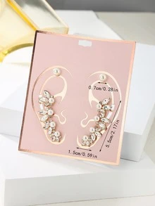 1 đôi bông tai trang trí ngọc trai giả & 1 đôi bông tai - Nhiều màu - Xem 3