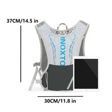 1pc Letter Graphic Drawstring Front Running Bag - Grey - View 8