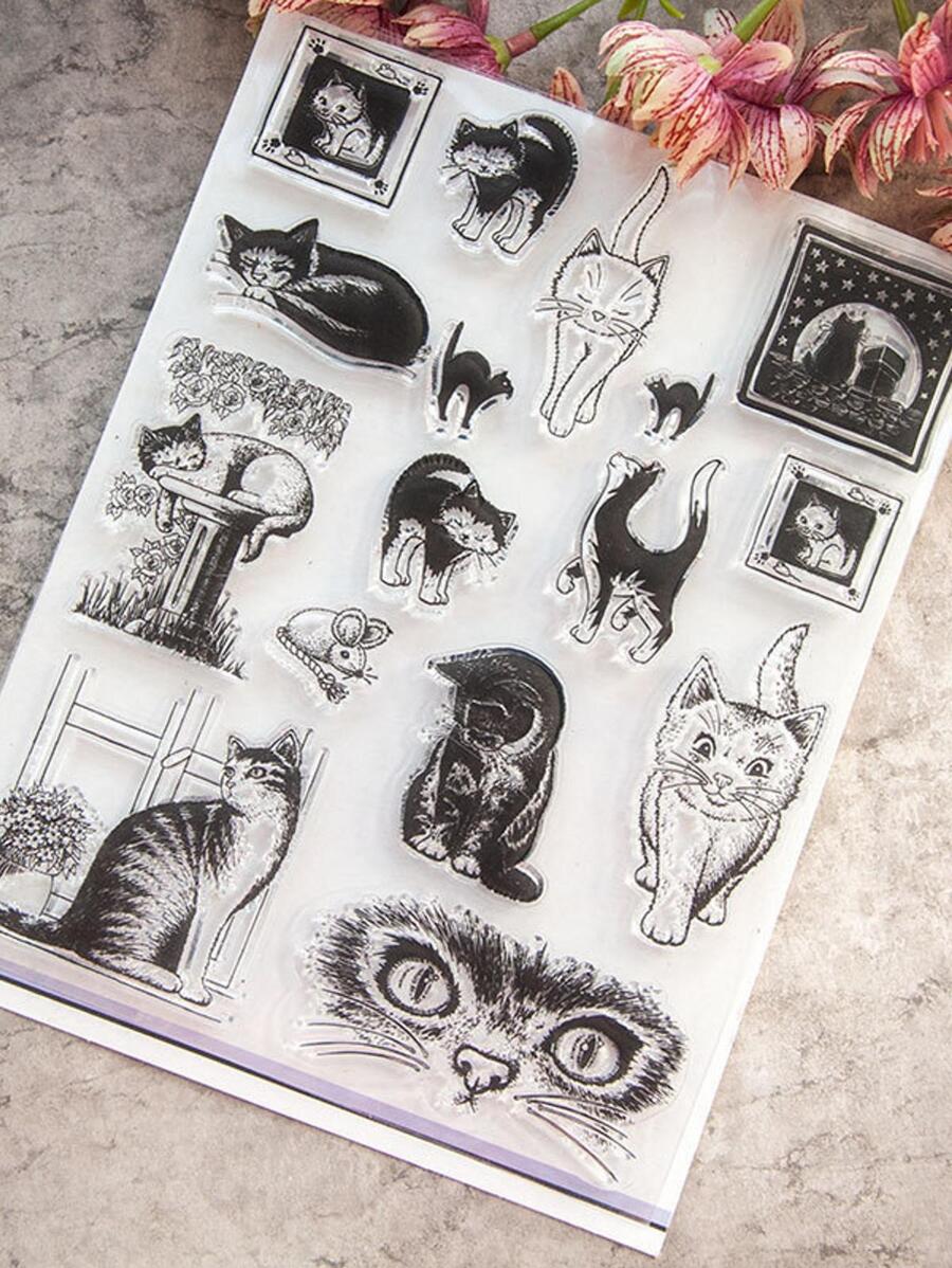 1pc Animal Pattern Silicone Stamp - Clear - View 1