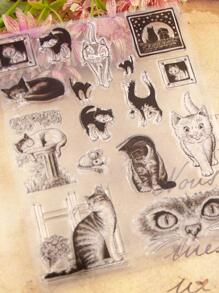 1pc Animal Pattern Silicone Stamp - Clear - View 2