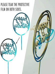 Đồ Trang trí bánh sinh nhật - Vàng - Xem 10