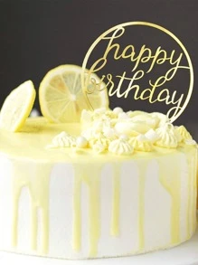 Đồ Trang trí bánh sinh nhật - Vàng - Xem 7