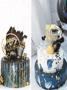 Đồ Trang trí bánh sinh nhật - Vàng - Xem 9