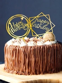 Đồ Trang trí bánh sinh nhật - Vàng - Xem 4