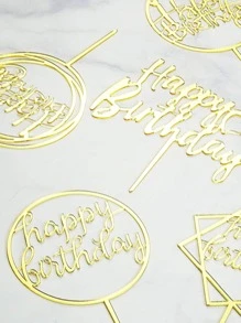 Đồ Trang trí bánh sinh nhật - Vàng - Xem 3