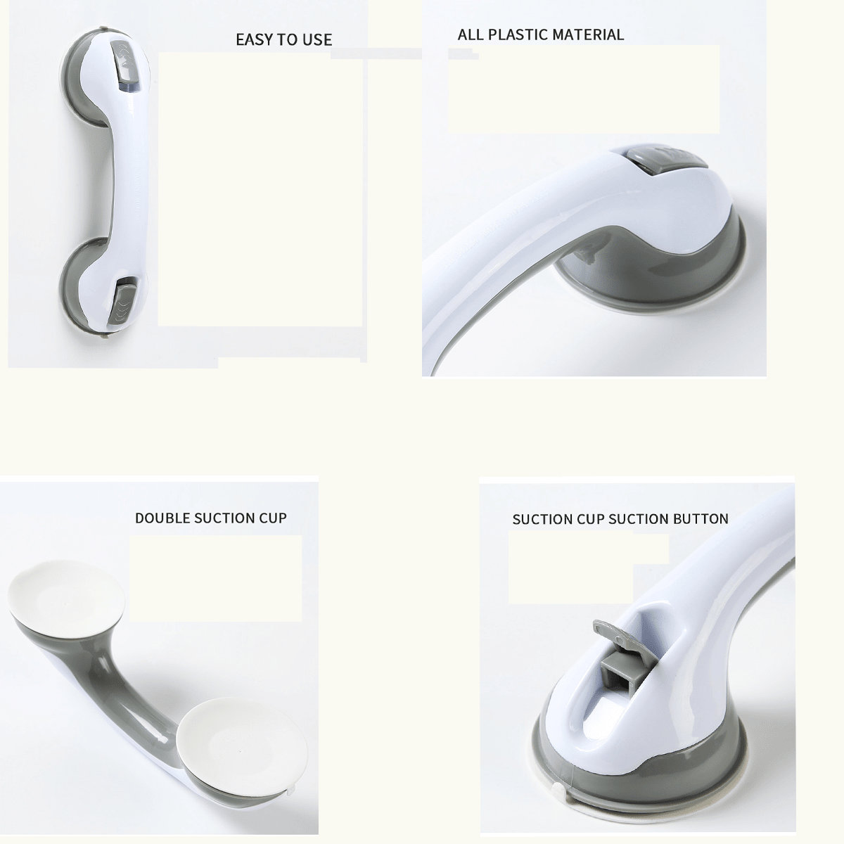 1pc Bathroom Handrail Safety Rail With Antislip Suction Cup And No