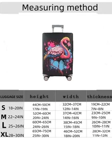 Flamingo Print Luggage Cover - Multicolor - View 2