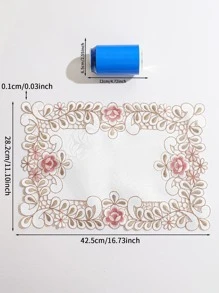 1 miếng lót ly thêu hoa - Nhiều màu - Xem 4