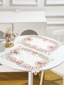 1 miếng lót ly thêu hoa - Nhiều màu - Xem 2