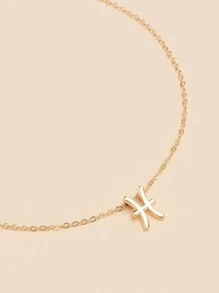 1 Thời Trang Hợp Kim Kẽm 12 Biểu Tượng Chòm Sao Mặt Dây Chuyền Vòng Cổ Cho Nữ Làm Quà Tặng - Vàng - Xem 2