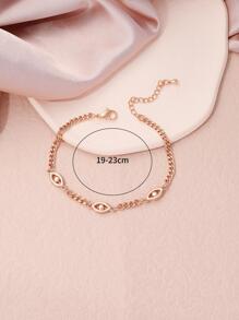1 chiếc vòng tay mắt quỷ phong cách Bohemian - Hoa hồng vàng - Xem 2