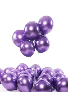 20入組金屬質感裝飾氣球 - 紫色 - 查看 3