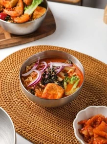 1pc Stainless Steel Bowl School Supplies,Christmas Gift - Silver - View 4