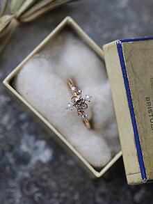 1個圓形鋯石戒指,簡單休閒女性個性化戒指s925純銀精品女士珠寶禮物 - 金色 - 查看 5