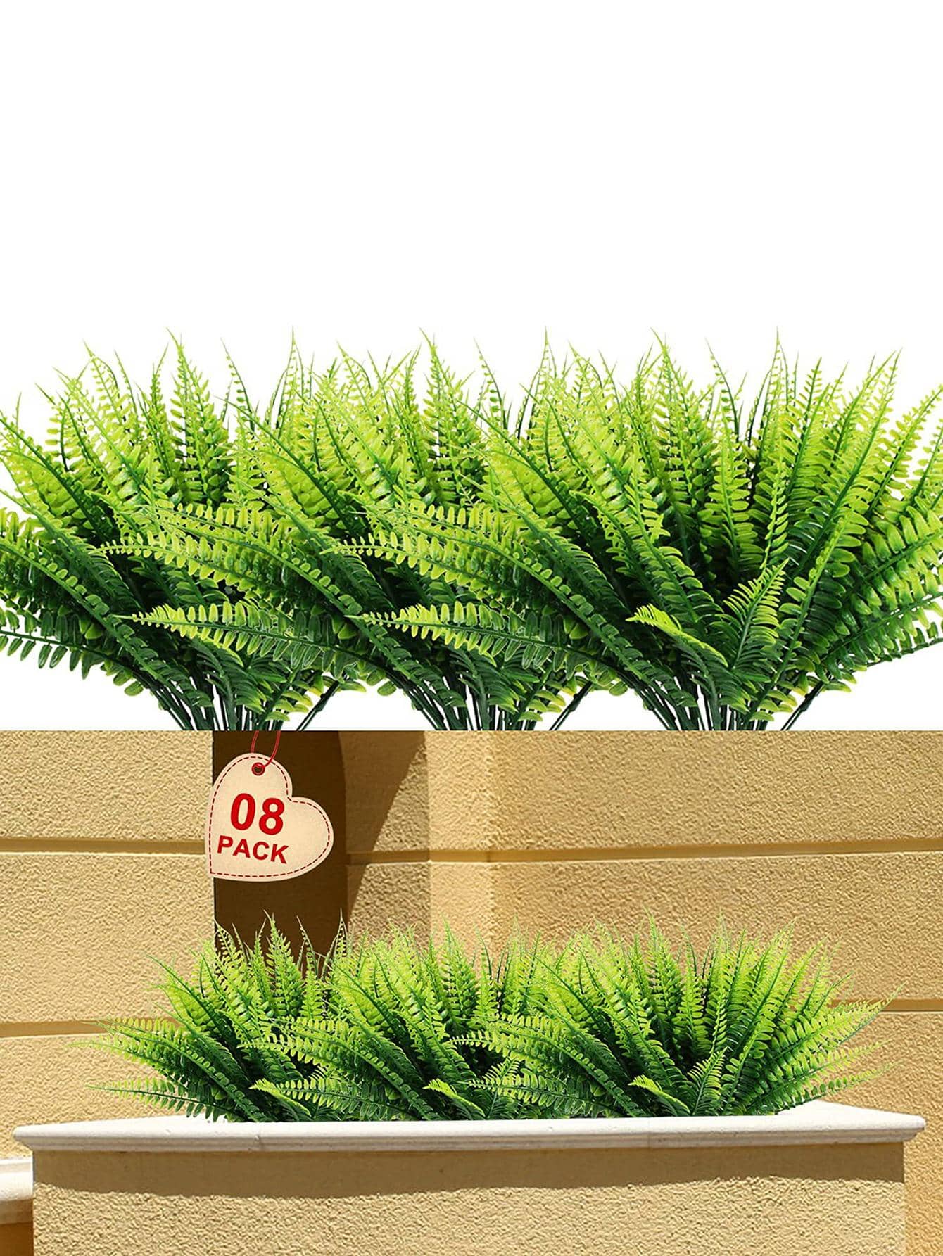 1/3/5/8/10入組花朵彈簧草人造花尤加利花束塑料花假花植物家居裝飾婚禮園藝裝飾蕨類 - 綠色 - 查看 1