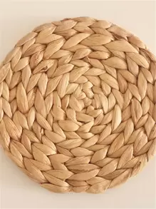 1/4 件天然编织葫芦餐垫、圆形餐垫、藤条餐垫、水葫芦手工编织餐垫、编织餐垫套装、餐盘耐热/防滑桌垫,适用于家庭餐厅和餐厅、家居用品、时尚装饰杯垫,具有耐用表面保护,适合现代和传统家居装饰 - 駝色 - 查看 11