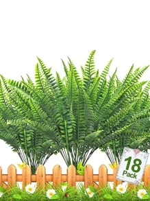 1/3/5/8/10入組花朵彈簧草人造花尤加利花束塑料花假花植物家居裝飾婚禮園藝裝飾蕨類 - 綠色 - 查看 8