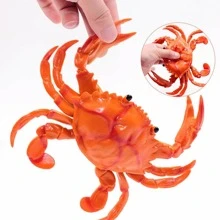1pc Realistic Soft Rubber Crab & Lobster Prank Toy Random Style - Multicolor - View 4