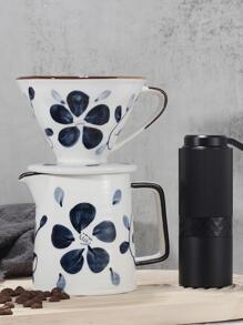 Filtro de café estilo japonés dibujado a mano, olla para filtrar café, taza de café, taza de café, de vuelta a la escuela - Multicolor - Ver 1