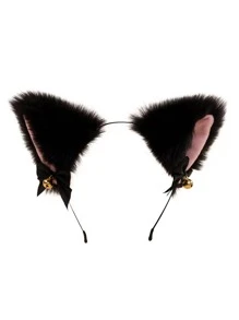 Women Cat Ear Decor Sexy Costume Headband For Party Fox Ears - Black - View 4