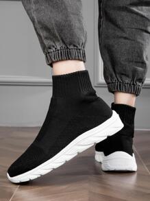 Men Minimalist Slip On Sock Sneakers, Sporty Outdoor Sneakers