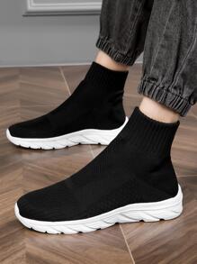 Men Minimalist Slip On Sock Sneakers, Sporty Outdoor Sneakers