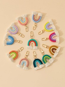 12 件/套女士手提包配件小彩虹形包包吊坠（多色）礼品包礼物趣味礼品趣味礼品多色包包吊饰汽车配件女士钥匙扣吊饰钩针包可爱钥匙扣钩针 - 彩色 - 查看 2