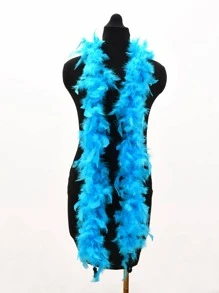 多色土耳其羽毛披肩裝飾 Diy 配件,適用於婚禮、派對和裝飾 - 淺藍色 - 查看 3