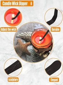 不锈钢金色蜡烛熄灭套装 1 套万圣节、幽灵、秋季、节日、圣诞节、冬季、假日、节日、房间装饰、礼物 - 金色 - 查看 3