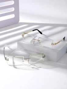 2 pares Gafas lentes cuadrados sin montura - Multicolor - Ver 2
