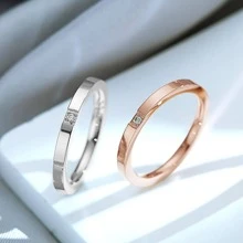 2 cái/bộ Nhẫn trang trí đá nhân tạo - Nhiều màu - Xem 1