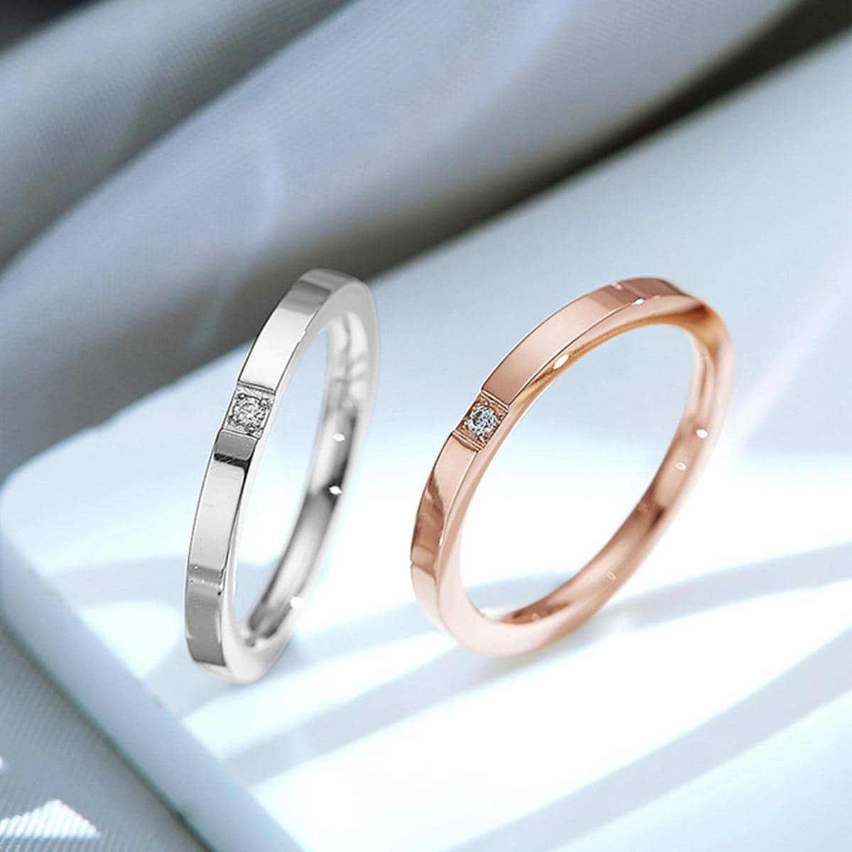 2 cái/bộ Nhẫn trang trí đá nhân tạo - Nhiều màu - Xem 1