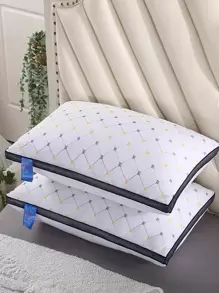 1pc Geometric Pattern Bedding Pillow, Pillows For Bed, Home - Black and White - View 1
