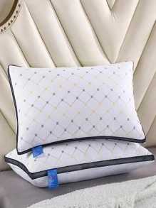 1pc Geometric Pattern Bedding Pillow, Pillows For Bed, Home - Black and White - View 4