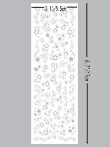 1pc Star Pattern Sticker - Silver - View 4