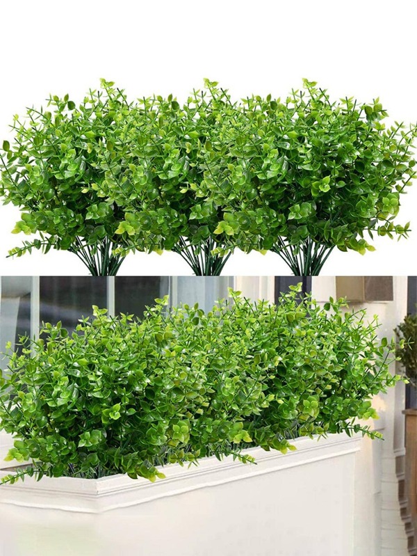 1/3/5/8/10 Peças Buquê Artificial de Flores de Primavera, Grama, Eucalipto, Flores de Plástico, Flores Falsas, Plantas, Decoração de Casa, Casamento, Jardinagem, Samambaia, Decoração de Jardim, Planta Externa, Jardinagem, Flores Falsas