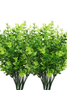 1/3/5/8/10 件装春草仿真花桉树花束塑料花假花植物家居装饰婚礼园艺装饰蕨类植物、花园装饰、户外植物、园艺、假花 - 綠色 - 查看 6
