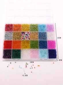 1盒隨機色釘珠DIY首飾配件 - 彩色 - 查看 3