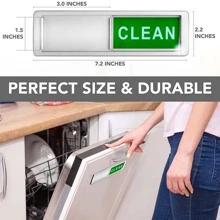 1入組洗碗機磁鐵標誌，現代廚房用洗碗機磁鐵 - 銀色 - 查看 3