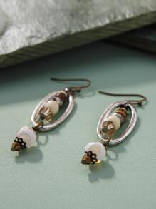 Ball Decor Drop Earrings - Multicolor - View 3