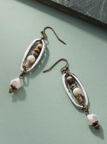 Ball Decor Drop Earrings - Multicolor - View 1